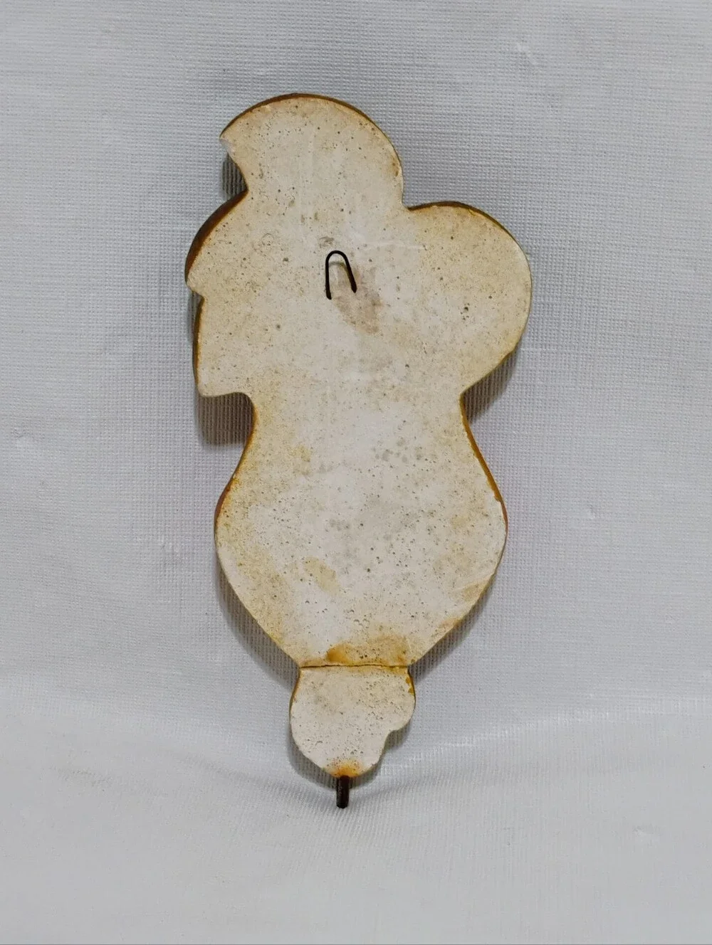 Vintage Anthropomorphic Fruit Wall Hanging Plaque Chalkware Pear-Has Repair